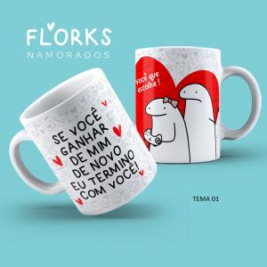 Caneca dia dos Namorado Porcelana  Branca Sublimação  